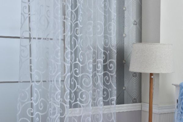 

tpfocus 1x2.7m american style jacquard floral design curtain tulle fabrics organza sheer panel for fashion home elegant decorat