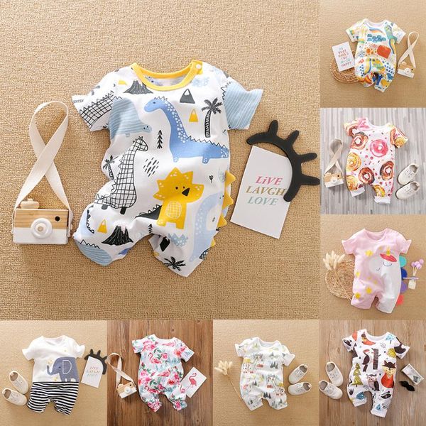 

malapina summer newborn baby boy girl romper clothes cute colorful onesie jumpsuit infant cotton outfit baby toddler costume, Blue
