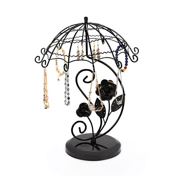 

umbrella necklace display stand metal jewelry stands earring necklace bracelet display rack holder new vcqy, Pink;blue
