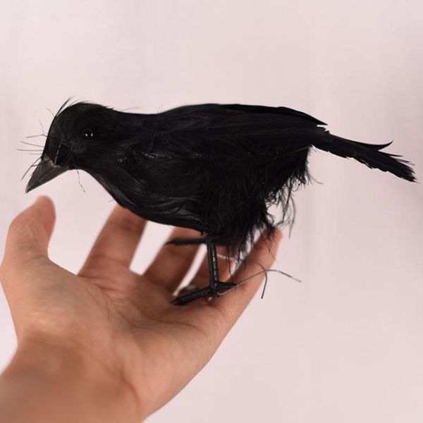 

black lifesize simulation raven movie prop fake crow halloween fake bird hunting decor ghost festival supplies wholesale