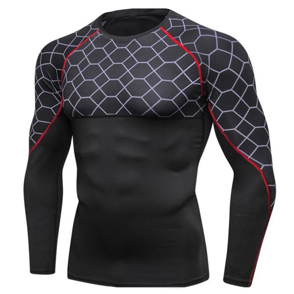 

new men compression base layer athletic tights workout gym training shirts running pants xd88, White;black