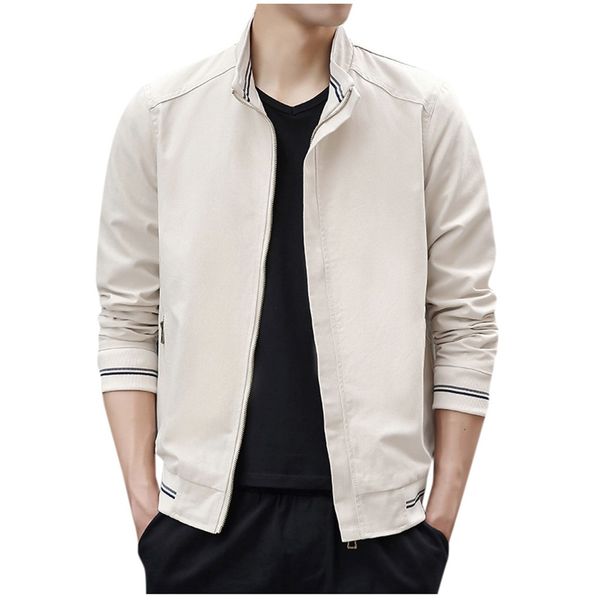 

men's winter warm casual fashion pure color jacket zipper outwear coat breathable cargo windbreaker jacket male hooded thin, Black;brown