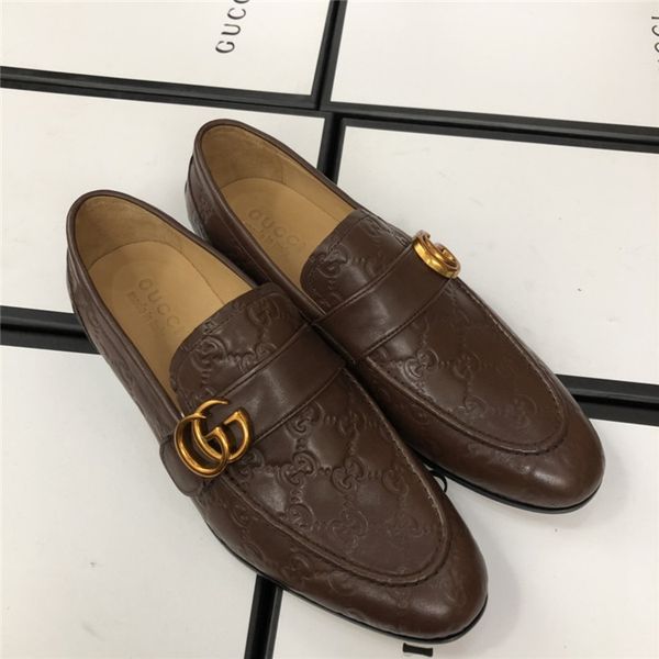 

italy latest men's leather shoes men's business dress classic flat flat casual shoes men's design shoes luxury fashion casual, Black