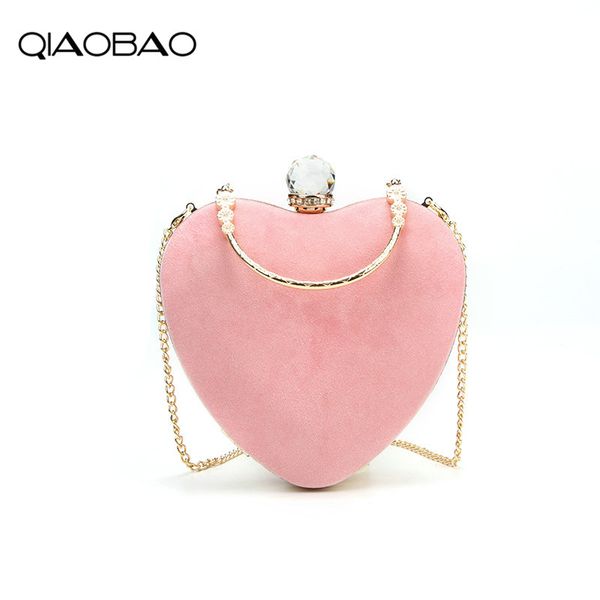 

qiaobao 2020 new chain handbags fashion dinner bag personalized peach-shaped clutch bag cute style wild party