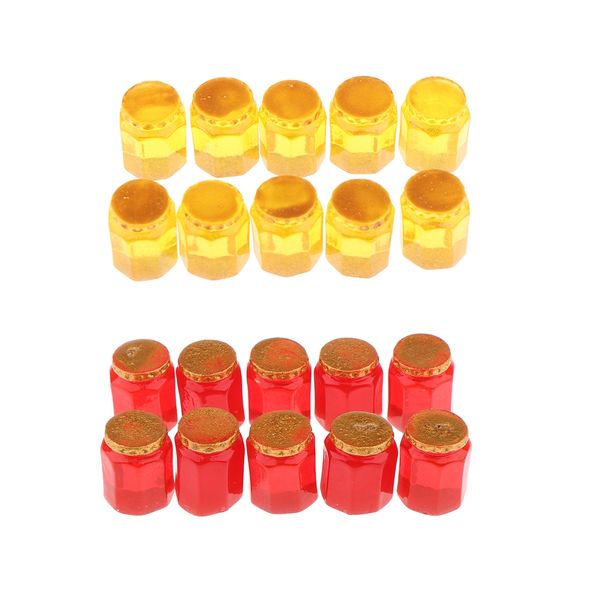 

20pcs 1/12 dollhouse miniature canned honey jam model kitchen accessory