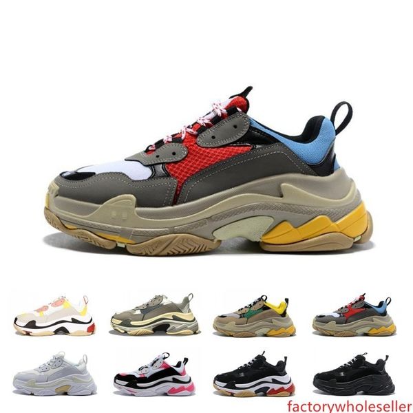 

designer paris 17fw triple s sneakers for men women black red white green casual dad shoes tennis increasing sneakers