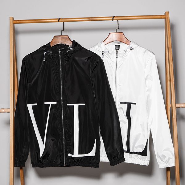 

brand designer winter jacket windbreaker men's clothing reflective north men's jacket high street men's jacket, Black