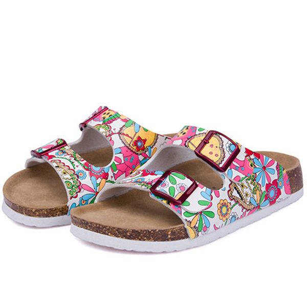 

2019 new summer beach cork slippers casual double buckle non-slip slides women slip on flip flop shoe plus size 35-45, Black