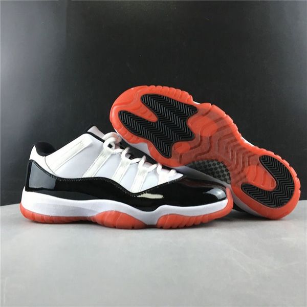 

11 low concord bred basketball designer shoes white university red black true red xi fashion chaussures trainers ship with box