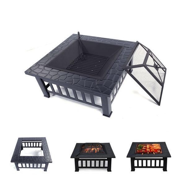 2019 Wood Burning Fire Pit Outdoor Heater Backyard Patio Deck