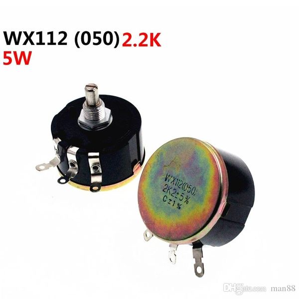 

wx112 wx050 single turn wirewound potentiometer 2.2k 2k2 5w