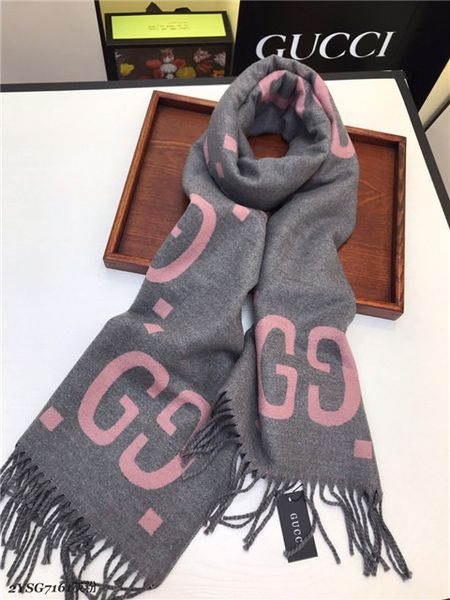 

fashion scarf winter logo manic sparkle designer silk scarf women men's double-sided black red silk wool blanket designer scarf, Blue;gray