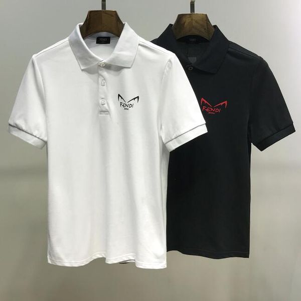 

мужские рубашки поло люкс 2 цвета с коротким рукавом печатный летняя майка m-xxxl turn down воротник designer tops # 1508, White;black