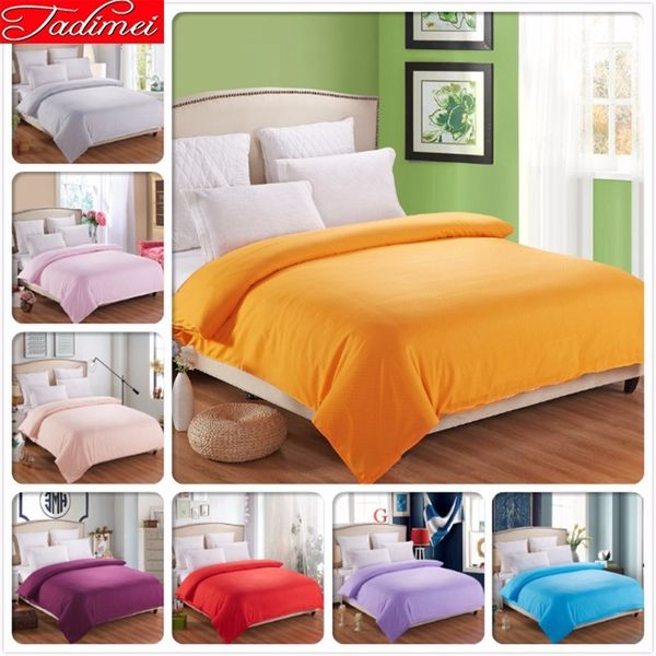 

1 piece duvet cover plain pure color quilt bedding bag kids soft cotton single twin full queen king size 150x200 220*240cm