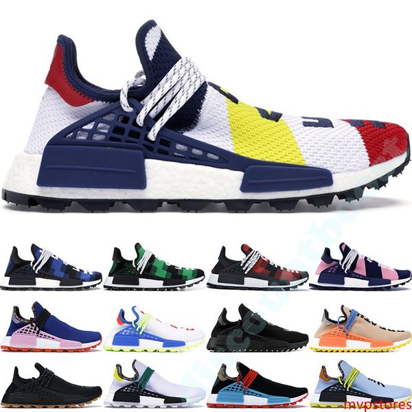 

2019 human race bbc designer shoes pharrell williams hu sneakers solar pack oreo multi color nerd mens womens golf running shoes 36-47