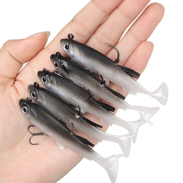 

1pcs 8cm 14g Leads Hook Fishing Hooks Fishhooks 6# Hook Soft Baits & Lures Artificial Bait Pesca Fishing Tackle Accessories