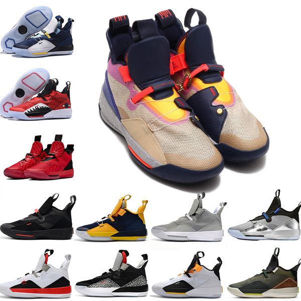 

2019 new jumpman xxxiii 33 basketball shoes mens 33s gold championship mvp finals training sneakers sports men shoes size 7-12