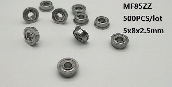 500 pz/lotto spedizione gratuita MF85 MF85ZZ F675ZZ F675-ZZ ZZ mini cuscinetti flangiati in miniatura cuscinetto a sfere a gola profonda 5 * 8 * 2.5mm 5x8x2.5mm