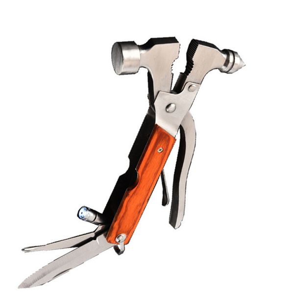 

1pcs multifunctional car safety hammer flashlight knife screwdriver pliers hammer lifesaving hammer travel escape tool