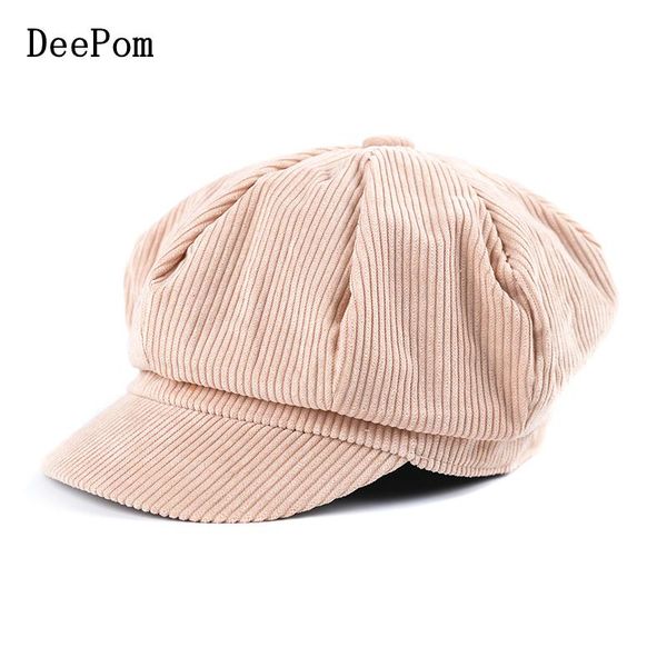 

sboy hats deepom cap beret women vintage painter winter for men octagonal caps female bone male 11.11, Blue;gray