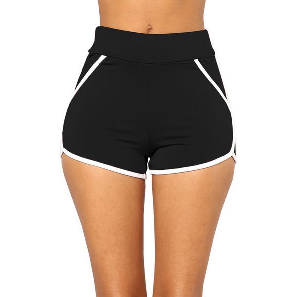 

running shorts 2021 solid women push up short leggings for fitness high waist gym trunks slim tight sportswear underwear, Black;blue