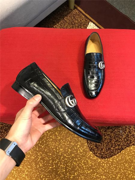 

19ss мужчины мода британский стиль остроконечные toe свадебные бизнес кожа формальное платье обувь летняя обувь квартиры oxfords мужчины плю, Black