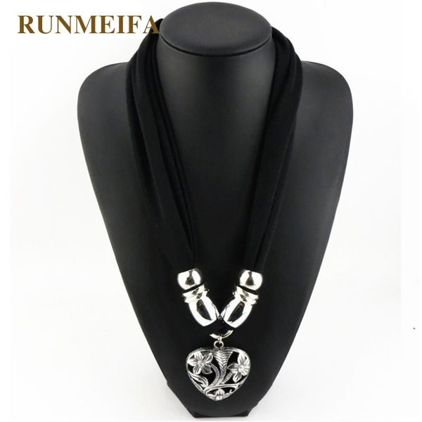 

2018 new fashion heart-shaped pendant jewelry scarf for women 2018 autumn winter tassel scarf necklace bufandas ing, Blue;gray