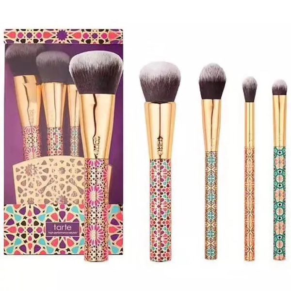 

Make up bru h et 5pc bru h with bru he holder 1 et wood nylon foundation eye hadow concealer makeup bru he tool ljjk1712