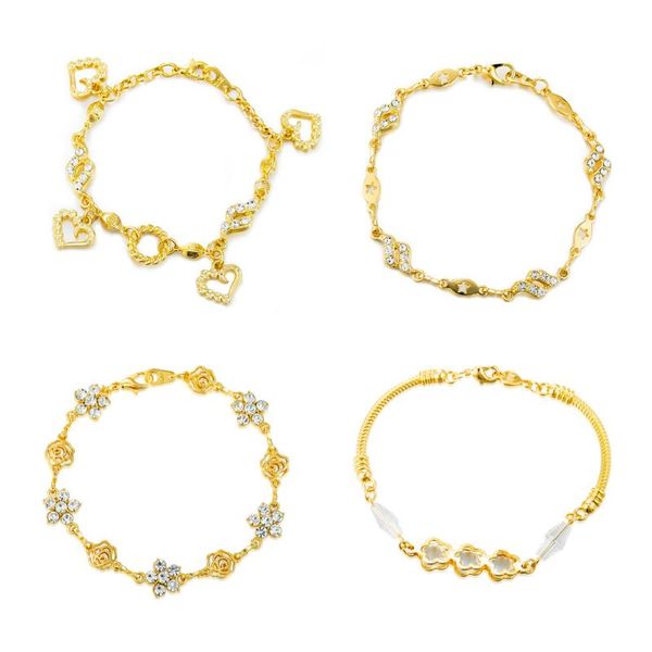

viennois geometric gold color bracelet & bangles for women chain bracelet trendy wedding party jewelry 2020, Black