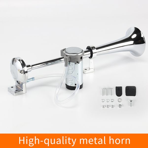 

12v car air horn super loud universal 150db single trumpet compressor 17 inch 180 hertz horn for car truck boat motorcycle
