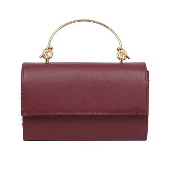 

coneed мода твердая кожа pu crossbody сумки для женщин 2020 mini плечо сумка с металлической ручкой lady travel totes 2