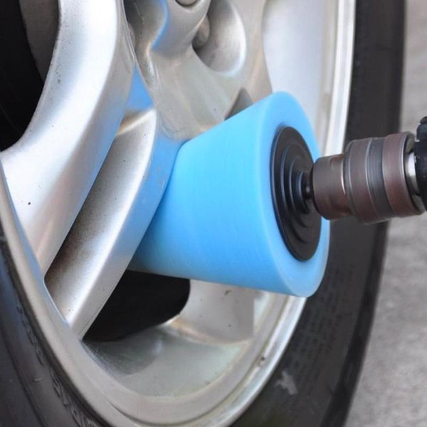 

wheel hub polishing sponge automotive wheel polishing sponge cone foam pad boats motorcycle vehicles maintenance tool