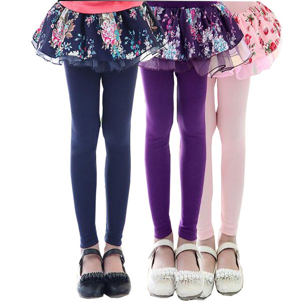 

2017 kids girl leggings cake skirt pants fashion baby girls skirt legging girls floral printed leggings children, Blue