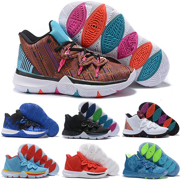 

2019 new rokit x kyrie mamba mentality 5 kids basketball shoes for multicolor mens sports sneakers classic trainers, Black