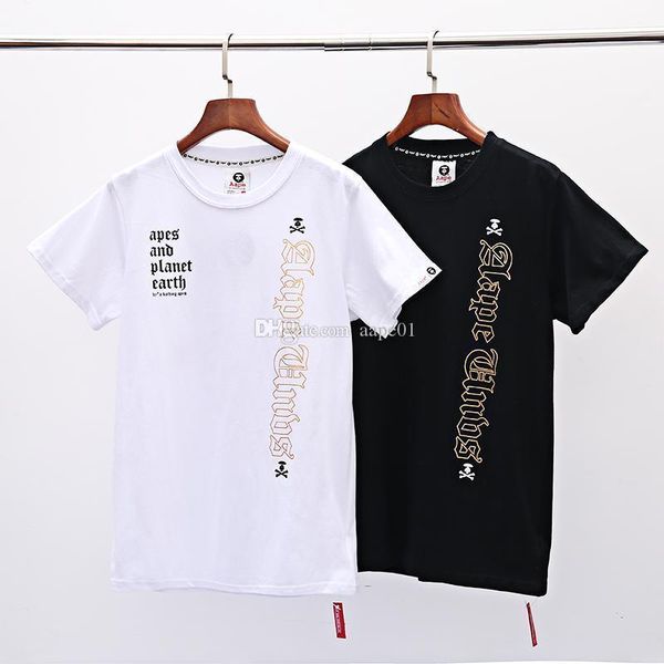 

aape мужская дизайнерская футболка мужчины женщины пара высокое качество короткие рукава роскошные мужские летние дизайнерские футболки s-2x, White;black
