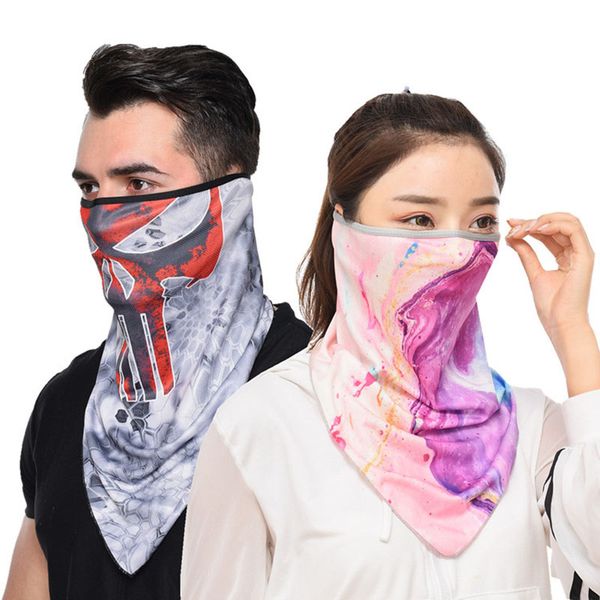 

sport triangle scarf cycling bandana hiking scarves camping hunting running bicycle neck cover gaiter men women, Black