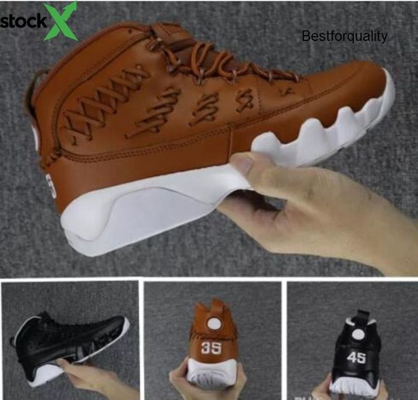 

new knitted 9s mens jordon basketball shoes black brown sneaker genuine leather trainer size 41-47