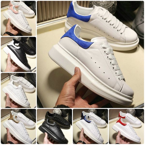 

2019 designer mens women shoe white leather suede casual girl black gold red comfortable flat fashion sneakers platform size 36-44