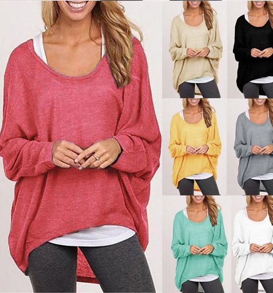 

женская дизайнерская футболка свитер свободная футболка многоцветный свитер, White