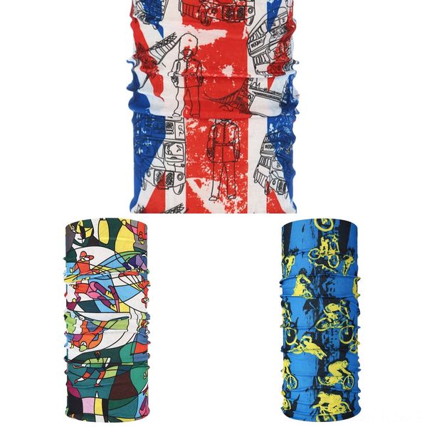 

a5n9o anmeilu bicycle cycling sport triangle bike half face mask bandana ice cool fabric breathable scarf mask riding bike scarves, Black