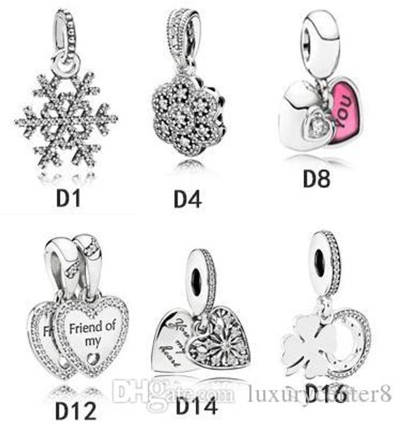 

authentic 925 sterling silver pendant beads fits pandora bracelet colorful charms for european snake chain necklace fashion diy jewelry, Black