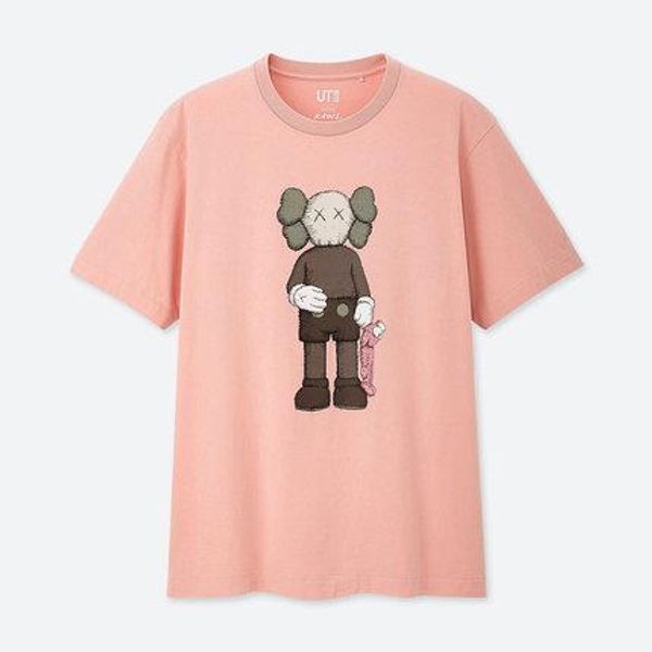 

2019 дизайнер футболки мужская мода летняя футболка uniqlo * kaws * улица сезам женщины brand тенниска luxury unisex tops последняя версия н, White;black