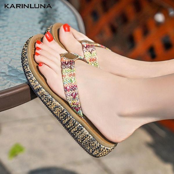 

karin 2020 new arrivals dropship slippers woman shoes wedge heels slip on mix color ins shoes women slippers female, Black