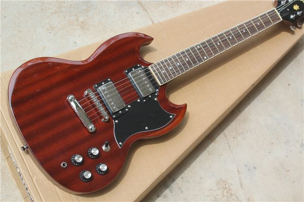 

sg electric guitar zebra grain dark red brown body rose wood fingerboard point buyers recommend buying