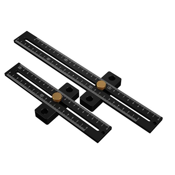 

woodworking line scribe t-type ruler hole scribing ruler gauge 180/280mm aluminum alloy marking diy measuring tools