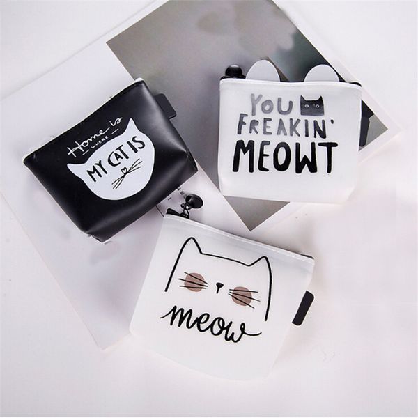 

travel cosmetic organizer bag pure cute cat prints cosmetic bag fashion women makeup portable travel toiletry wash
