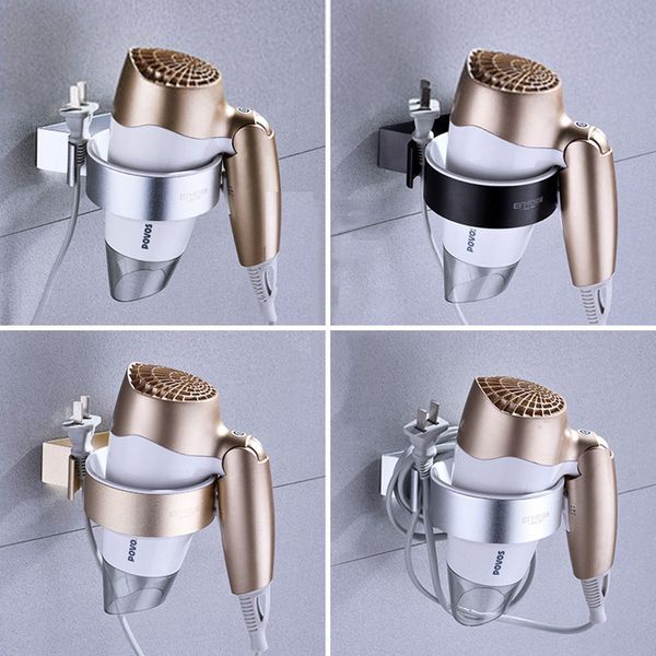 

bathroom hair dryer holder shelf shower caddy organizer rack nail glue installation etagere salle de bain murale