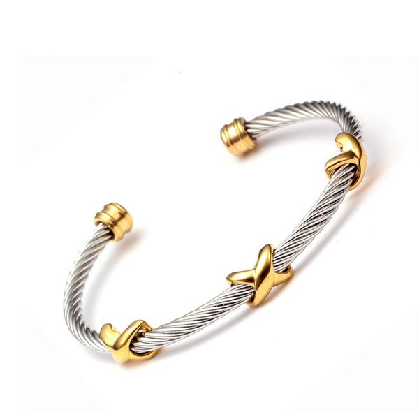 

design open beads men women charm bracelets stainless steel cuff bracelets fashion jewelry, White