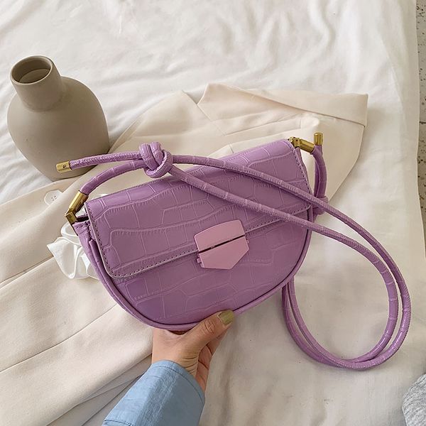 

2020 new shoulder bag women's casual fashion korean stone pattern crossbody bag ladies saddle