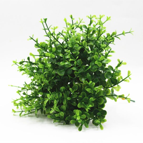 

10 wigs mini flowers green artificial plant eucalyptus plastic money leaves grass bush home shop green wall accessories